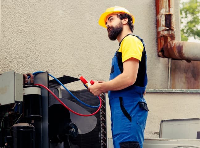 Controllo digitale di una pompa di calore Ferroli accesa